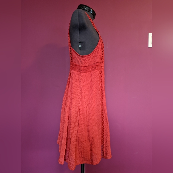 Free People Wherever You Go Sleeveless Dress Red Size Small - Picture 3 of 13